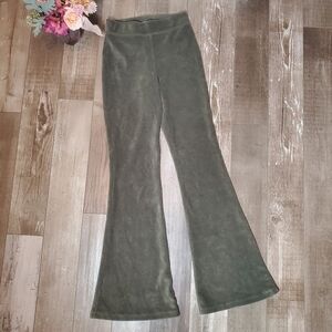American Eagle Outfitters Olive Green Flare Corduroy Pants Women's Size XS